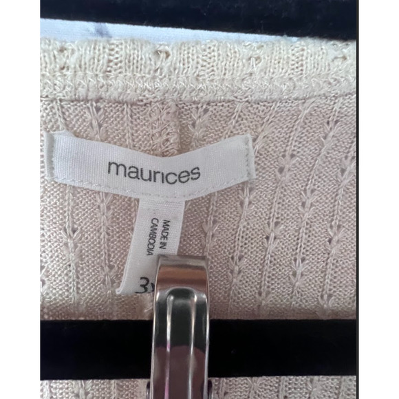 Maurices Cream with Lace Sweater Plus Size 3X - Picture 3 of 3